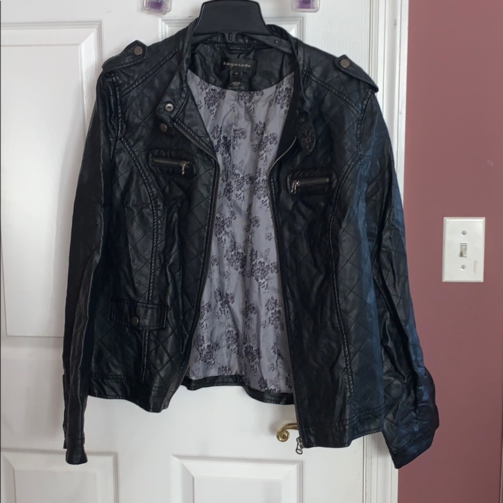 Black leather jacket